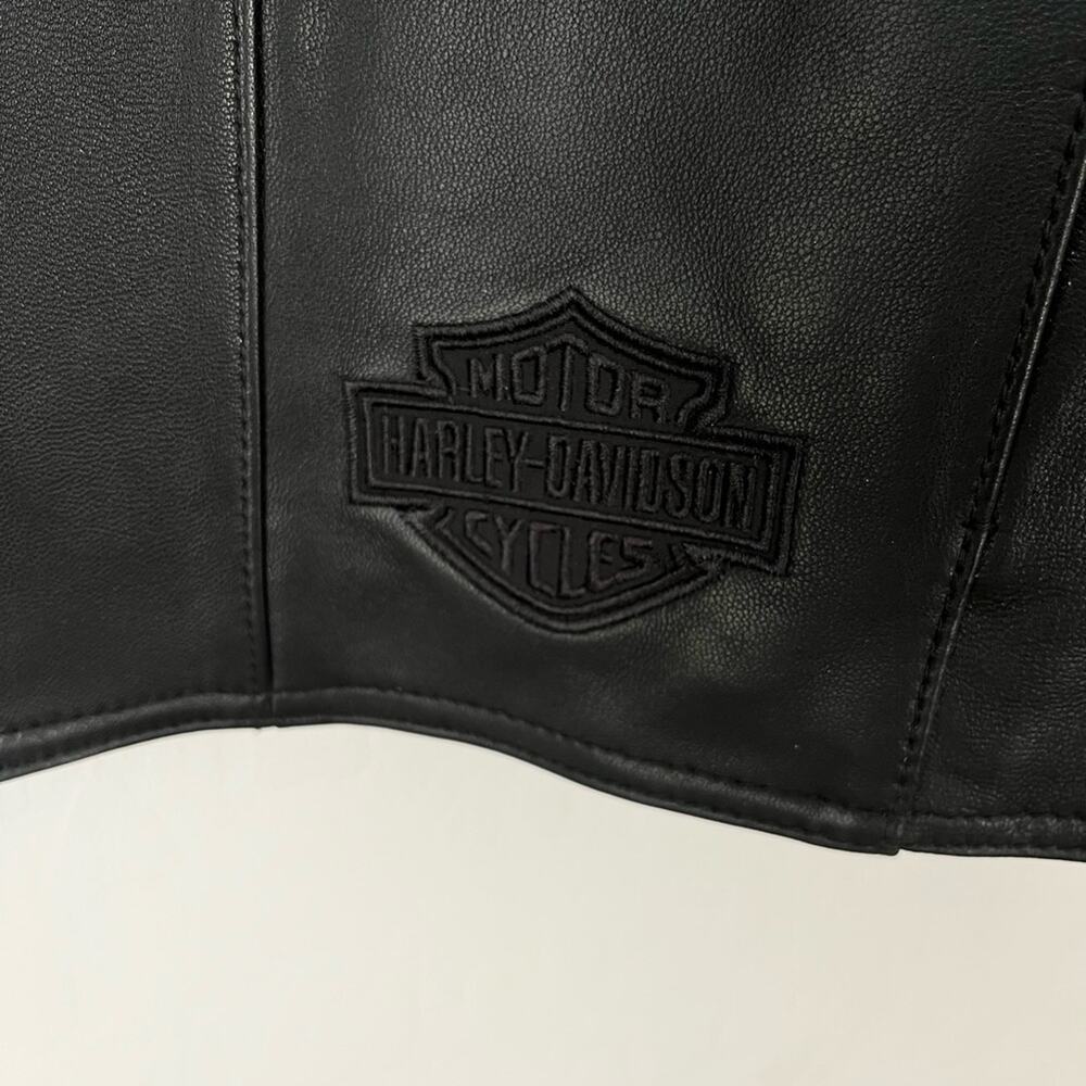 Harley Davidson moto lambskin Leather Jacket Black XXL NEW - Picture 14 of 14